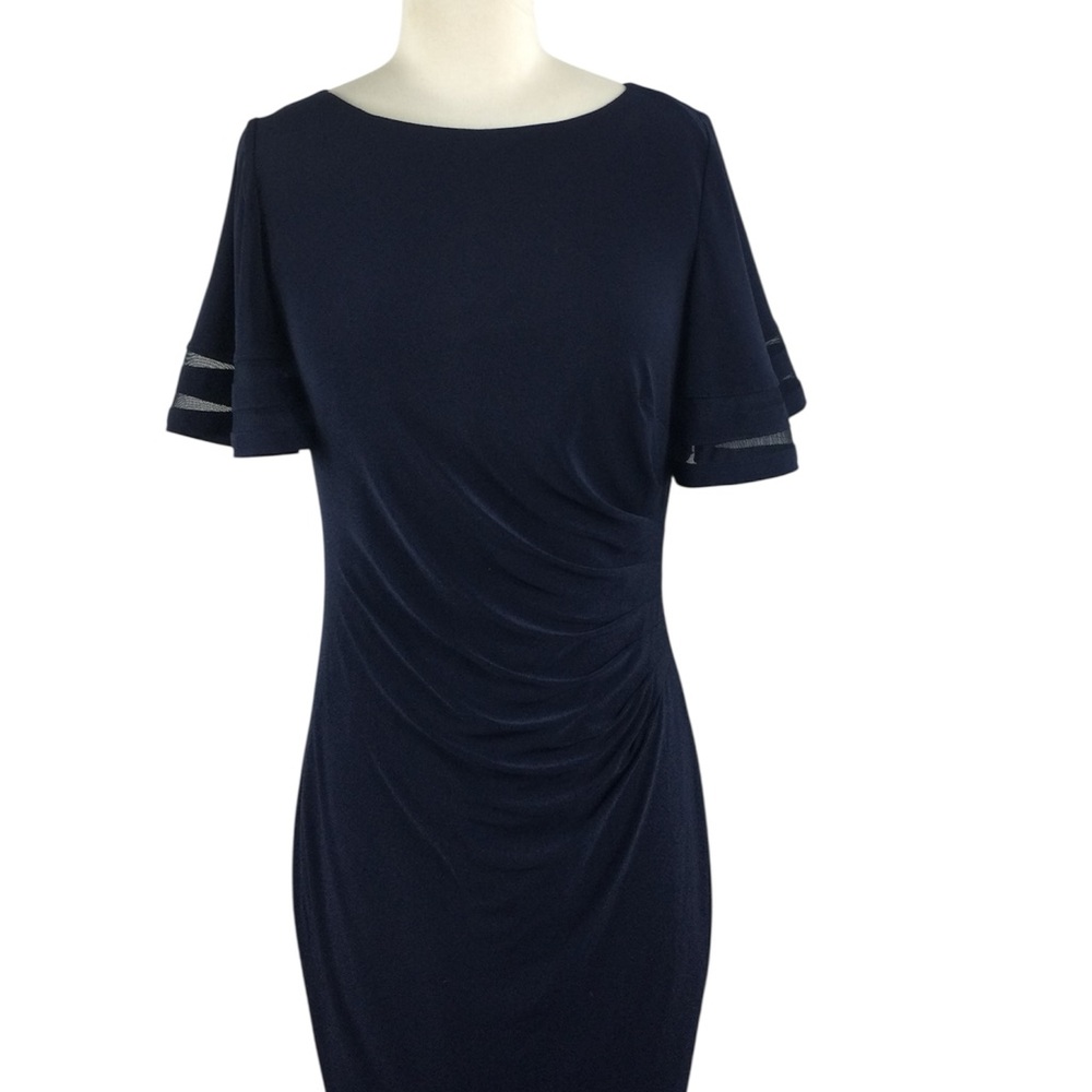 JH Elegant Navy Blue Dress, Size 8‎ Petite